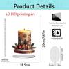 2D Acrylic Christmas Snow House with Santa & Reindeer Desktop Ornament
