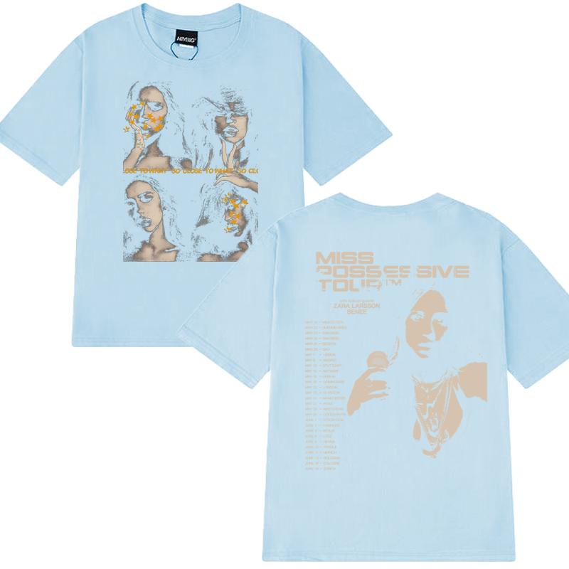 Tate McRae Miss Possessive Tour 2025 Double Sided Print T Shirt Men Women Fashion Y2k Short Sleeve T-shirts Unisex Cotton Tops