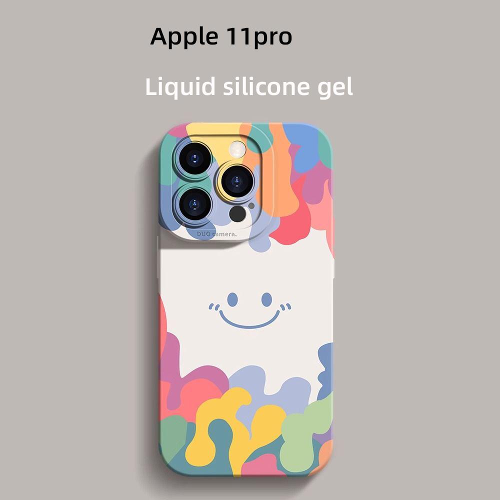 Kolorowa uśmiechnięta twarz odpowiednia dla Apple 15/14/13 minimalistyczne etui na iPhone 12pro odporne na upadki 7/8P