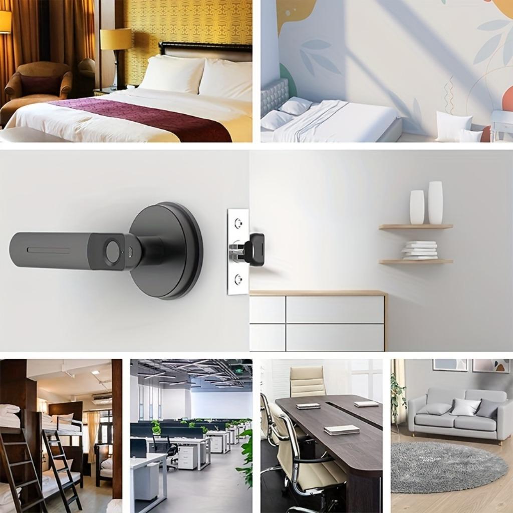 Fingerabdruck-Türschloss, Türknauf mit Tastatur, schlüsselloses Türschloss mit Griff für Zuhause, Hotel, Büro, Wohnung, Schlafzimmer