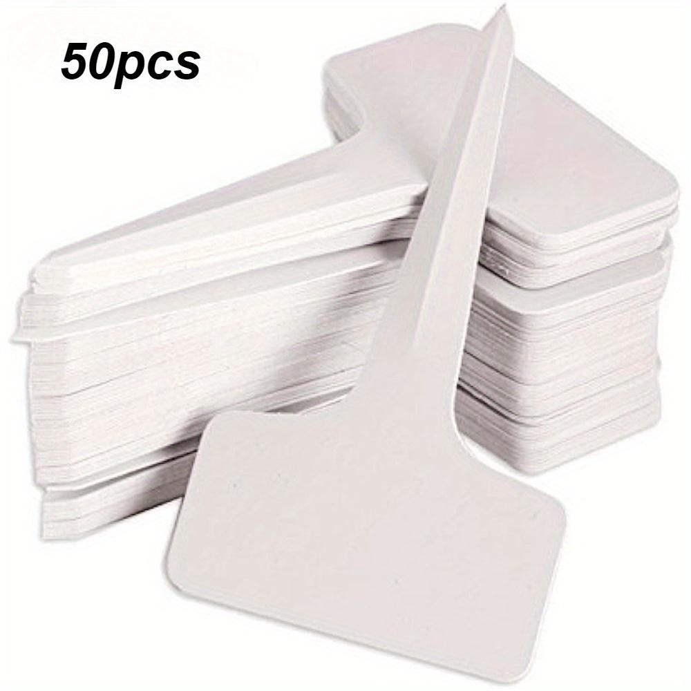 

100 шт./50 шт. Садовые этикетки, питомник, пластик, ПВХ, маркер для растений, Т-образный, для цветов, овощей, посадки, бирки 50pcs белый