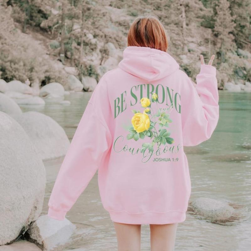 Christian Floral sweatshirt hoodie gift for her Bible verse Hoody Jesus aesthetic sweater Words on back crewneck Faith apparel