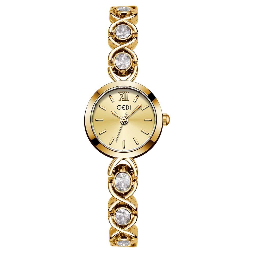 GEDI NEW Women's Quartz Watch Luxury Niche Design Bracelet Watch Exquisite Diamond-Studded Women's Watch Ladies Dress Gifts