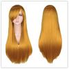Long Straight Cosplay Wig Women Costume Party Black Red Ombre Heat Resistant Synthetic Hair Wigs
