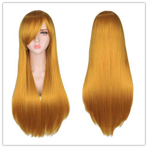 Long Straight Cosplay Wig Women Costume Party Black Red Ombre Heat Resistant Synthetic Hair Wigs