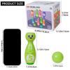 Cartoon bowling set with 10 pins & 2 balls, fade-proof printed patterns, gift box packed as holiday presents