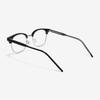 Seutailwokeu Style7 Bksv_Black & Silver Classic Browline Stylework Eyeglass Frames