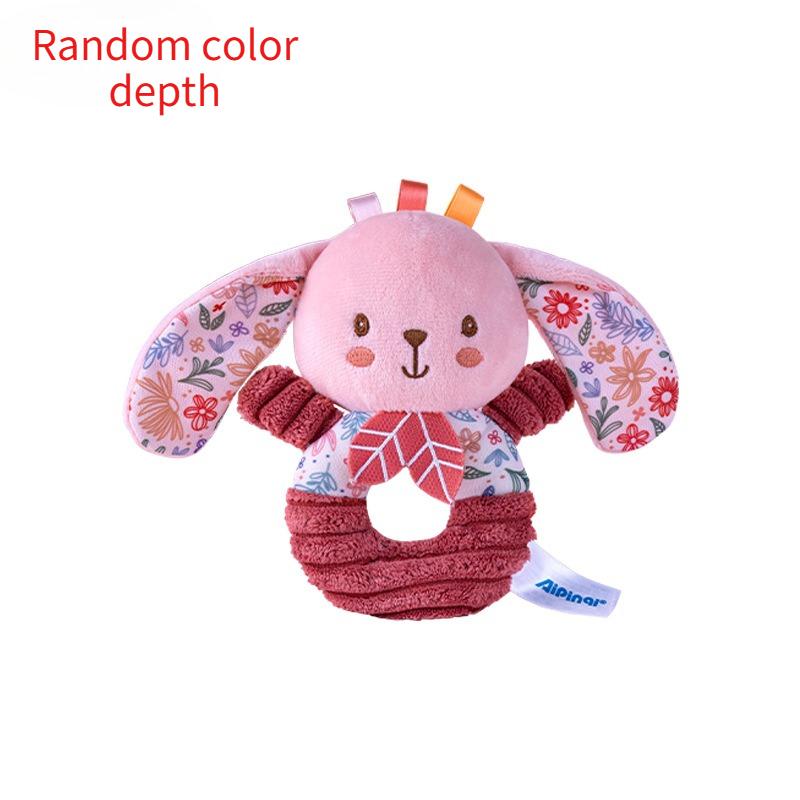 

New Pink Hand cranked Ring Newborn Plush Toy 0-1 Year Old Baby Hand Ringed Bell, Suitable for Baby s New Year Gift
