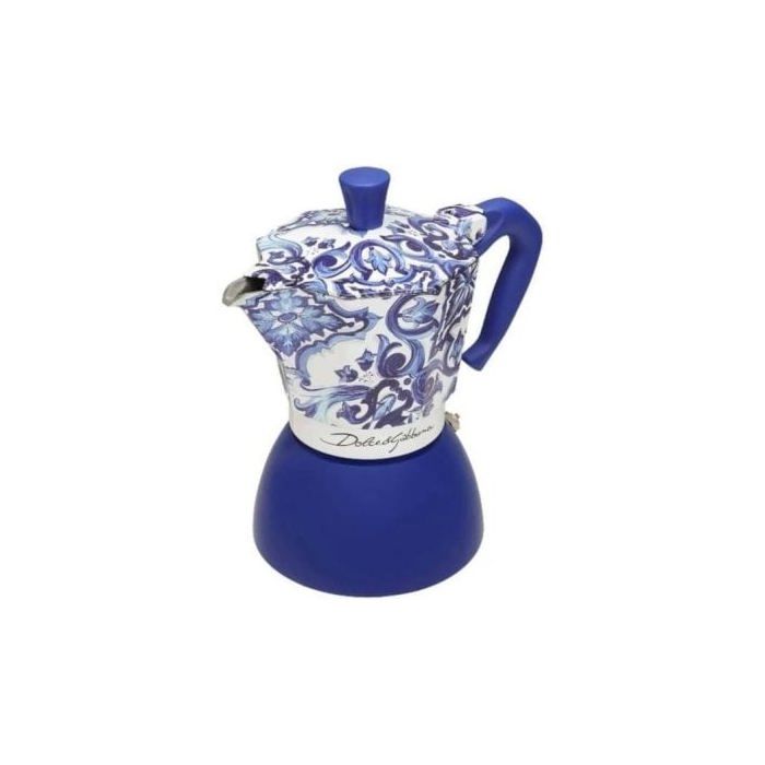 Italian Coffee Maker Bialetti Moka Induction Dolce & Gabbana 6 Cups Compatible Induction and Open Fire
