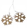 Wooden Heart Pendant 6.5X7.8Cm 2 Pcs White