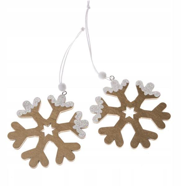 Wooden Heart Pendant 6.5X7.8Cm 2 Pcs White