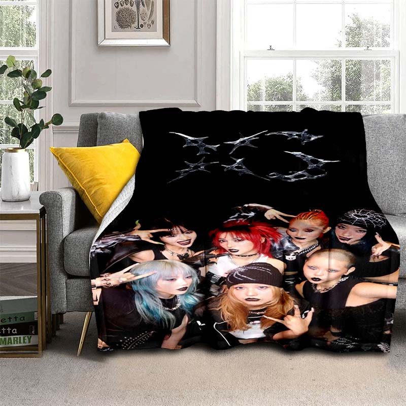 Soft flannel blanket, K-POPX-XG girl group poster blanket, portable home travel blanket, suitable for sofa beds, bedrooms, and
