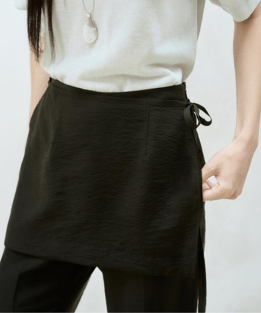 RE RHEE Layered Wrap Pants