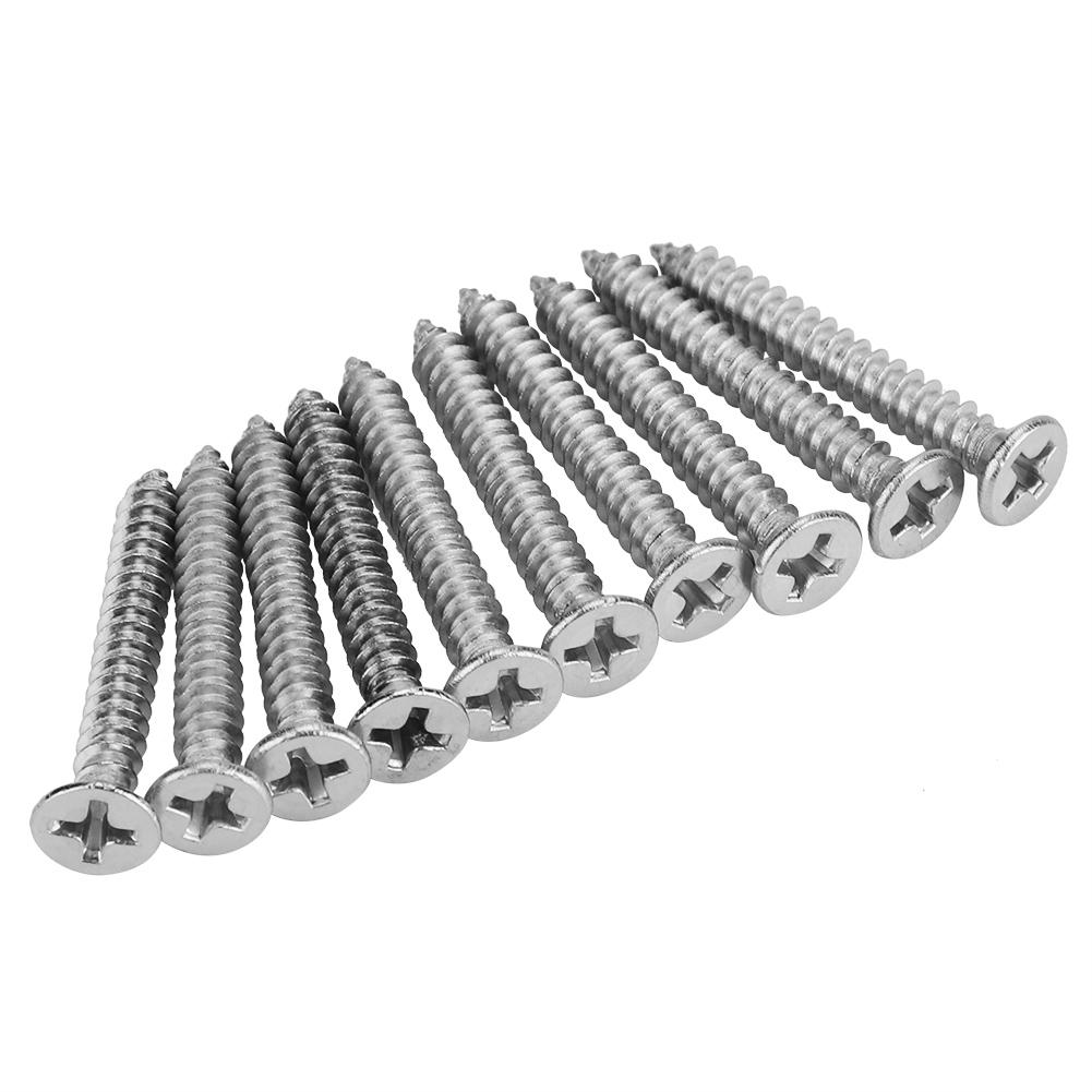 200Pcs M4 Stainless Steel Cross Self Tapping Screws Combination Set Flat Head