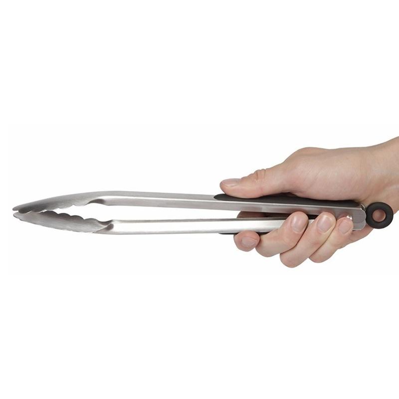 New 1Pcs Kitchen Tongs 25cm Stainless Steel Locking Kitchen Tongs