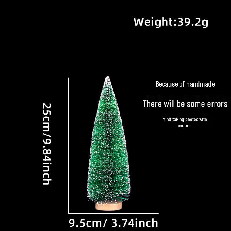 Schnee-beflockter Mini-Sisal-Weihnachtsbaum: Künstliche Weiße Zeder in verschiedenen Größen zur Dekoration von Mikrolandschaften