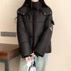 Thickened short cotton-padded clothes for girls, winter stand-up collar zipper cotton-padded jacket, bread jacket, and new hundreds of matching cotton
