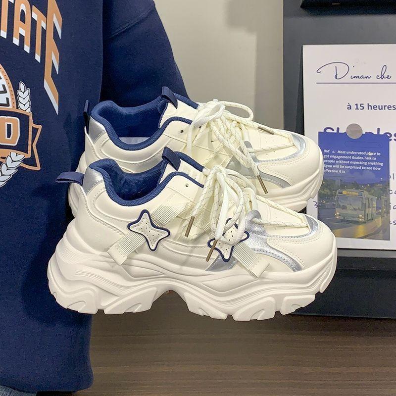 Lightweight women's new autumn versatile platform dad shoes high-end casual platform versatile sports shoes