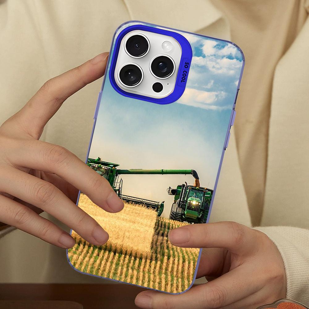 Tractors Car Phone Case For IPhone 16 15 14 13 12 11 Pro Max X XR XSMAX 8 7 Plus Matte Shockproof Back Cover