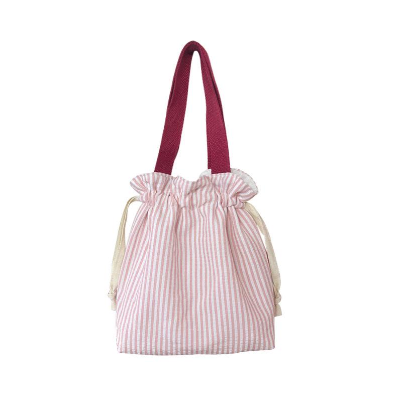 Cute Drawstring Cord Bag, Portable Zipper Pouch for Cup Cosmetics Travel Storage KTB