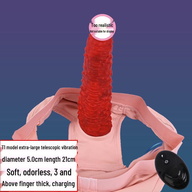 Moteriškos nešiojamos itin didelės vibratorinės kelnaitės-dildės, skirtos diskretiškam naudojimui lauke