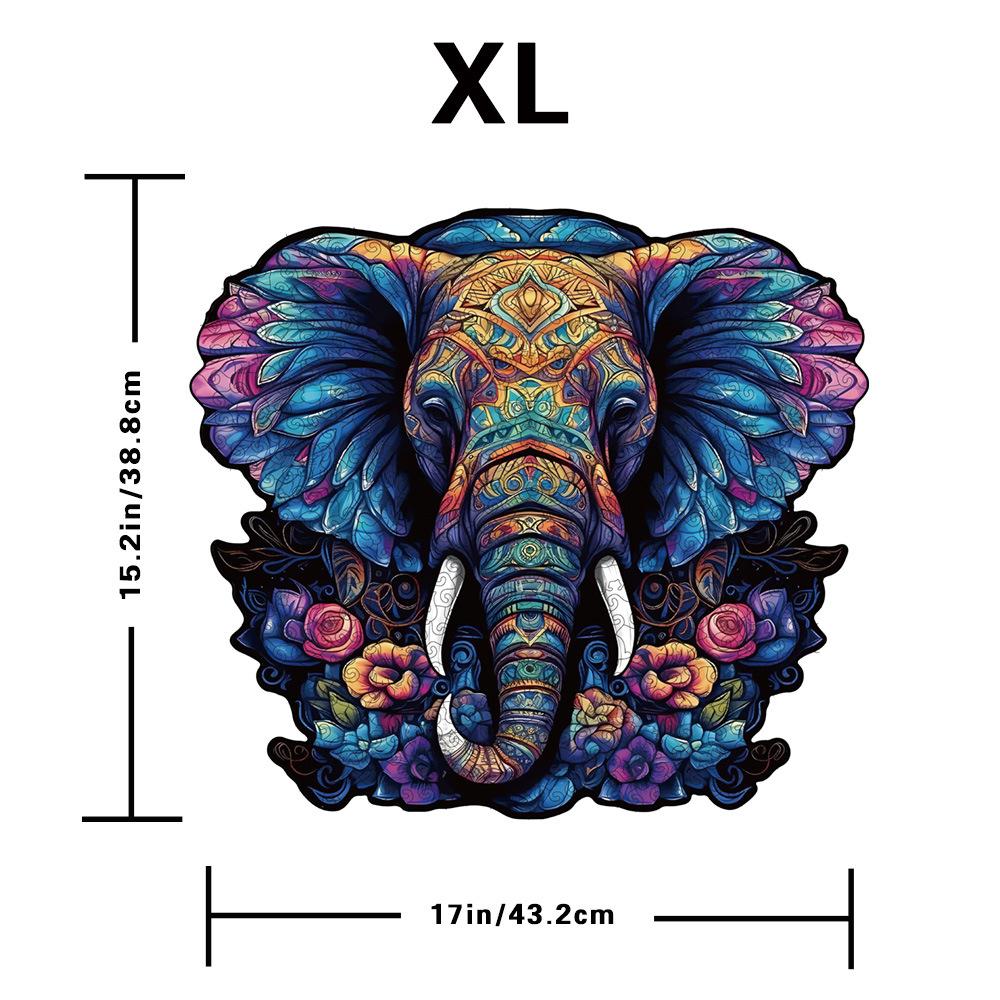 Elephant Puzzle Wooden Special-Shaped Splicing Toy Original Piggy Bank Decompression Manual Puzzle