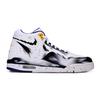 Nike Flight Legacy Leather Abrasion Resistant Mid top Vintage Basketball Shoes Men's Black White BQ4212-102(team656--BOX)