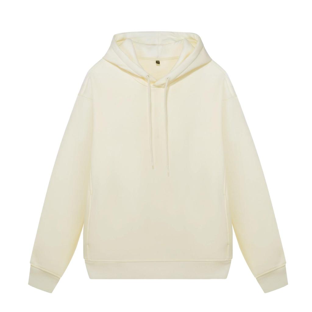 Women's Silver Fox Fur Hooded Pullover Sweatshirt - Thick, Velvet-Lined, Loose Fit, Drop Shoulder, Warm Autumn/Winter Hoodie (600g)