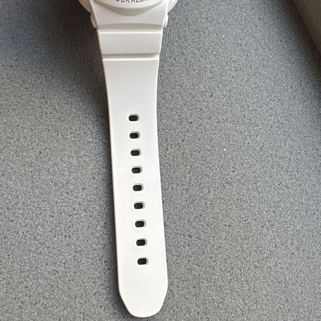 Used CASIO BABY-G White Ladies Watch Battery Replaced