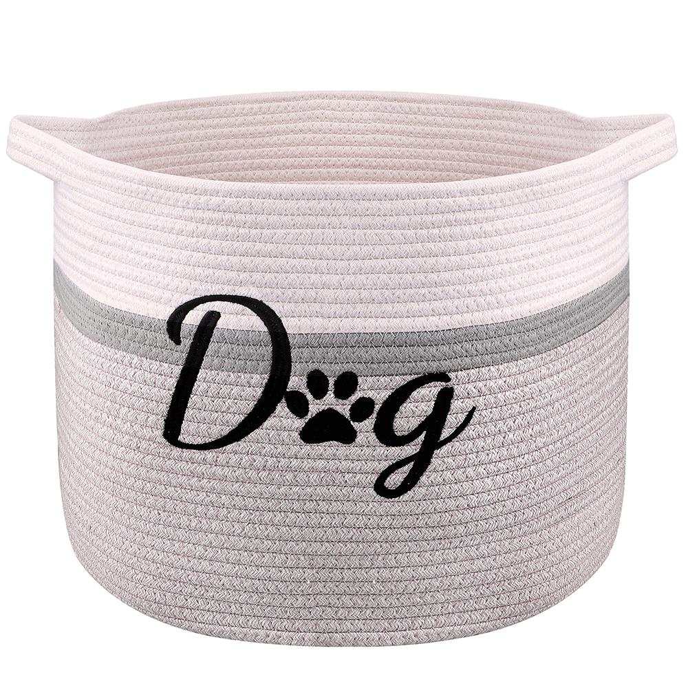 Faltbarer Aufbewahrungskorb für Hundespielzeug Niedlicher Pfotenabdruck Hunde-Canvas-Tasche Haustier-Spielzeug Kleider Aufbewahrungsbox Hund Katze Zubehör Haustierbedarf Rosa