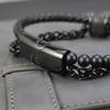Trendy Geniune Leather Multilayer Bracelet for Men Chain Double Black Luxury Punk Braided Bracelet Wristband Male Charm Jewelry