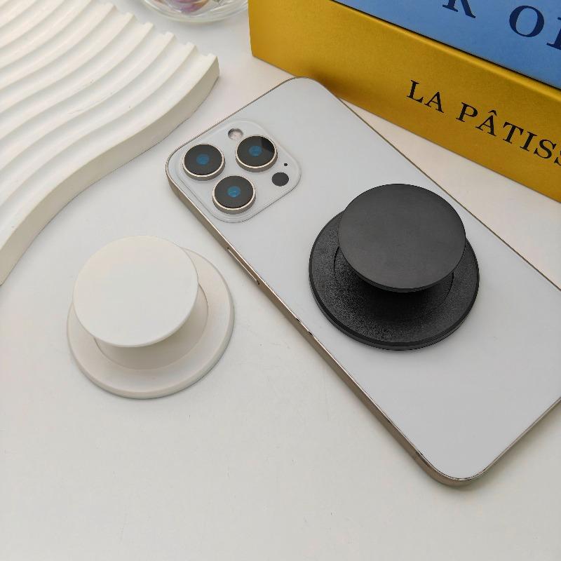 A Easy Round Airbag Phone Holder - Magnetic Retractable Stand - Everyday Desktop Support - Portable And Practical