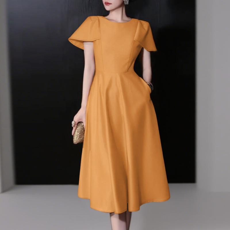 

ZANZEA Женское повседневное летнее платье с круглым вырезом и коротким рукавом S