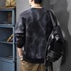 Autumn American Retro Heavy Washed Sweater Men'S Loose Trend Round Neck Long Sleeves On Clothes
