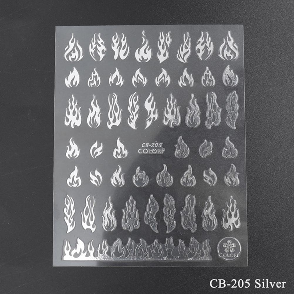 Flame Nail Art Decals for Women Flame Nail Stickers Nontoxic Self Adhesive Nails Manicure Decoration