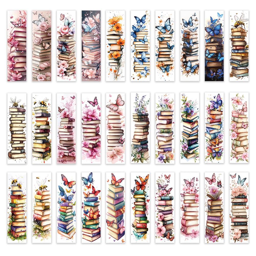 

32pcs, exquisite watercolor bookmarks, books/butterflies, perfect for teachers, readers, and book lovers, birthday gifts