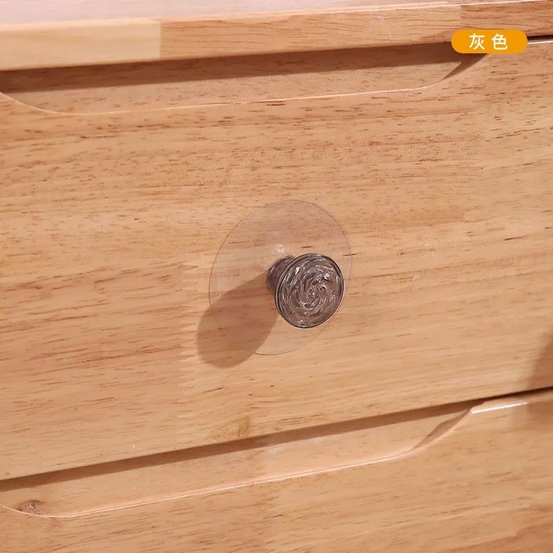 

5 шт. Ручки для дверей без сверления, для ящиков, окон, дверей кухонных шкафов, невидимые, нажимные серый