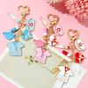 Cartoon Infusion Pump Thermometer Surgical Mask Enamel Keychain Medical Tools Pandents For Women Men Nurse Doctor Handmade Gift