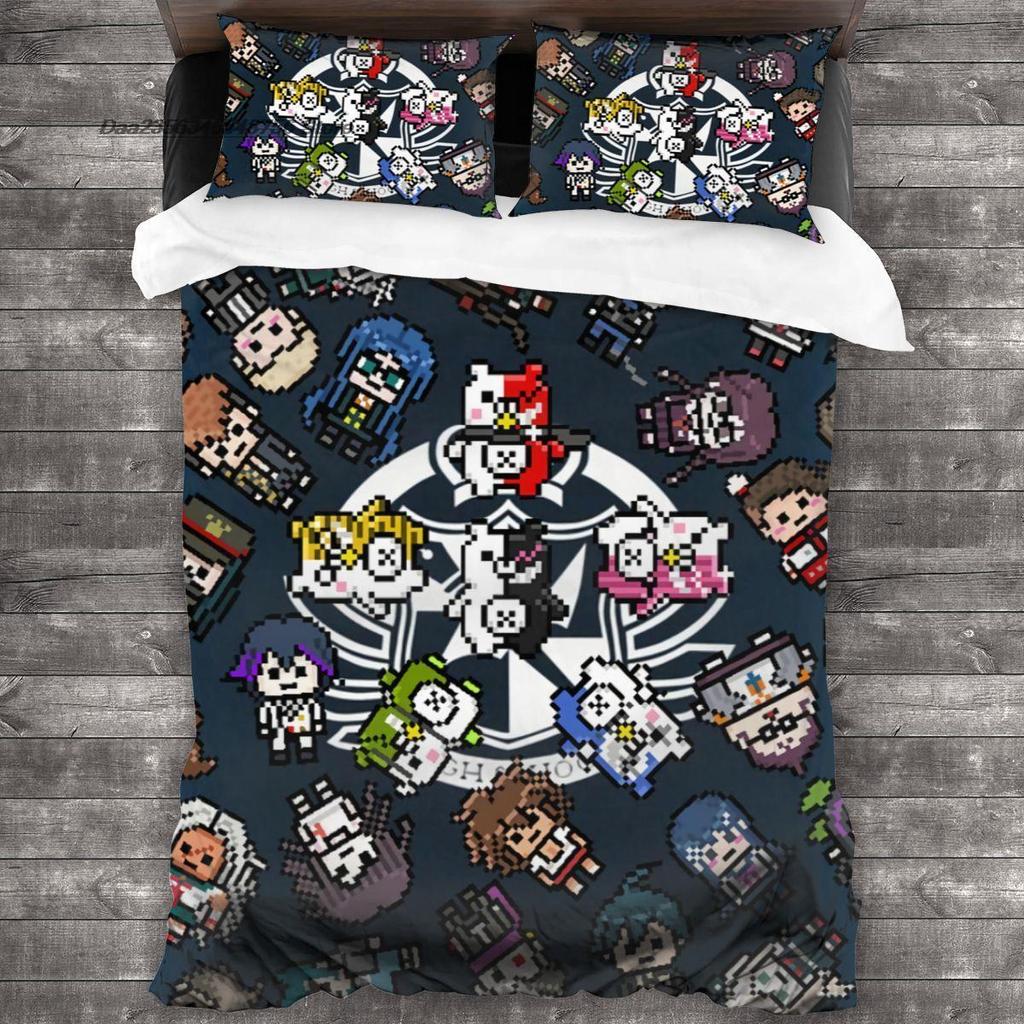 3D tisk Kreslené postavičky Danganronpa Monokuma Povlečení Jednolůžko Twin Plné Královské Velikost Postele Dospělý Dítě Ložnice Povlaky na Peřinu Sady