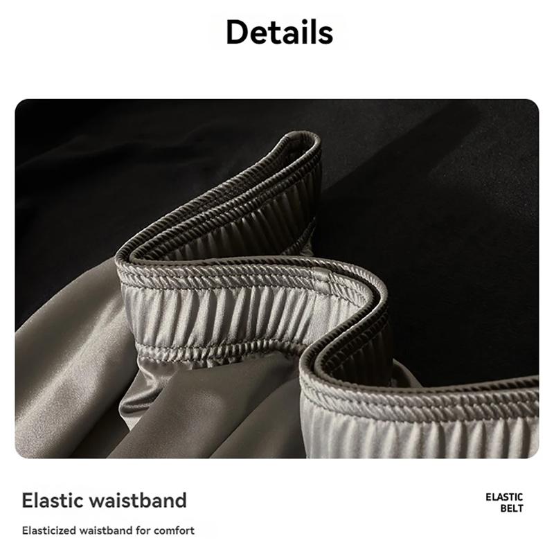 Pánské Pánské Šortky Prodyšné Saténové Luxusní Kalhotky Chladivé Ledové Hedvábí Boxerky Pohodlné Bezešvé Vysoce Elastické Jednobarevné 1 ks