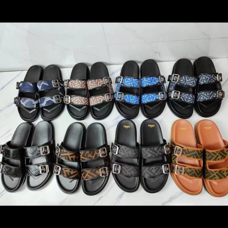 Mens Genuine Leather T-Strap Flat Slipper With Dual Buckles Non-Slip Rubber Sole Water Resistant Comfortable Daily Casual