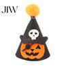 Cute Pet Party Hat Halloween Pointed Hat, Ghost Witch Pumpkin Cat Pom-pom Costume for Cats And Small Dogs Holiday Accessory Photo