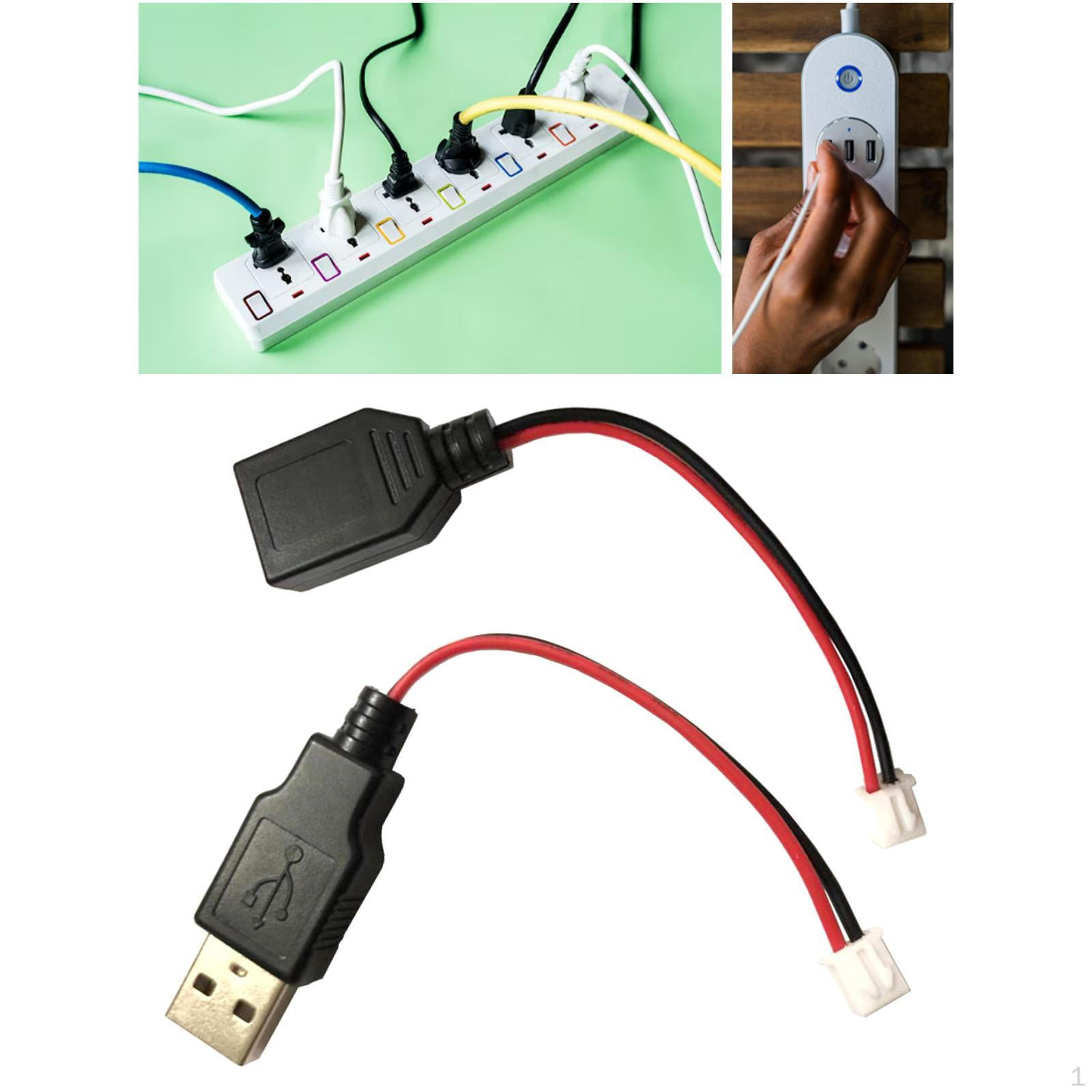 

2 Pieces USB to Xh2.54 2P Adapter Cable Cores DIY Terminal Connector Wire Stable Male/Female