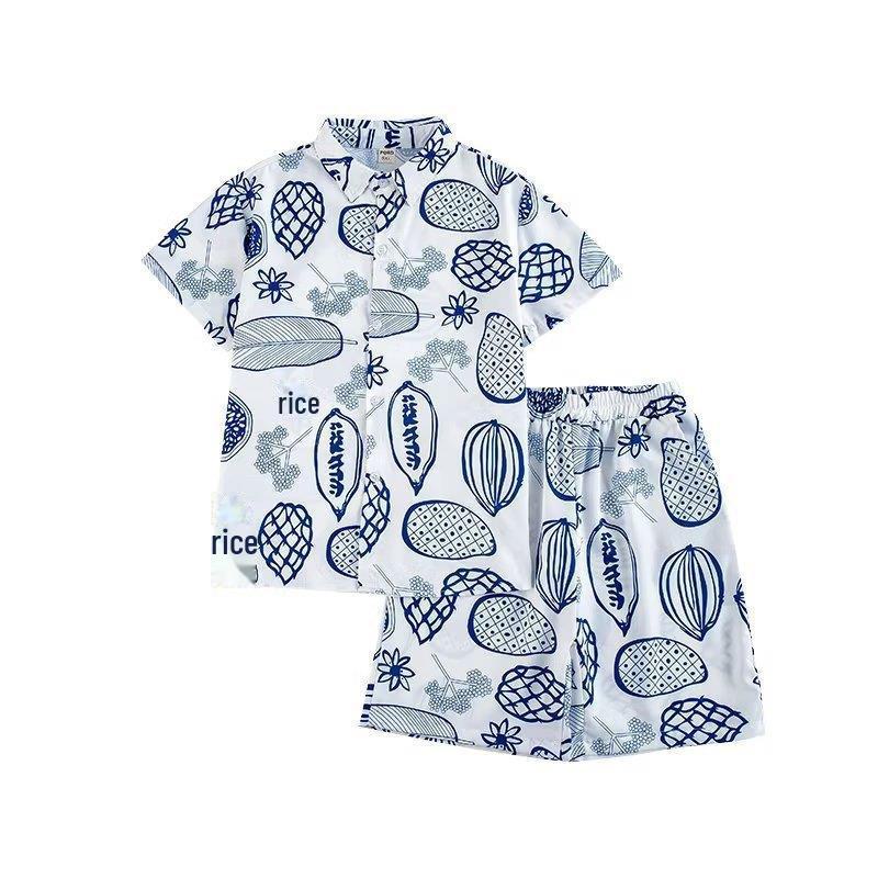 Boys' Summer 2023 Stylish Short-Sleeve Shirt and Suit Set - Trendy Cool Children's Clothing