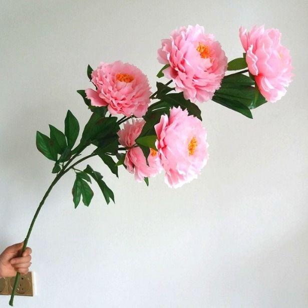 Peony Silk Flower: Large, Single-Head Tabletop/Floor Decoration