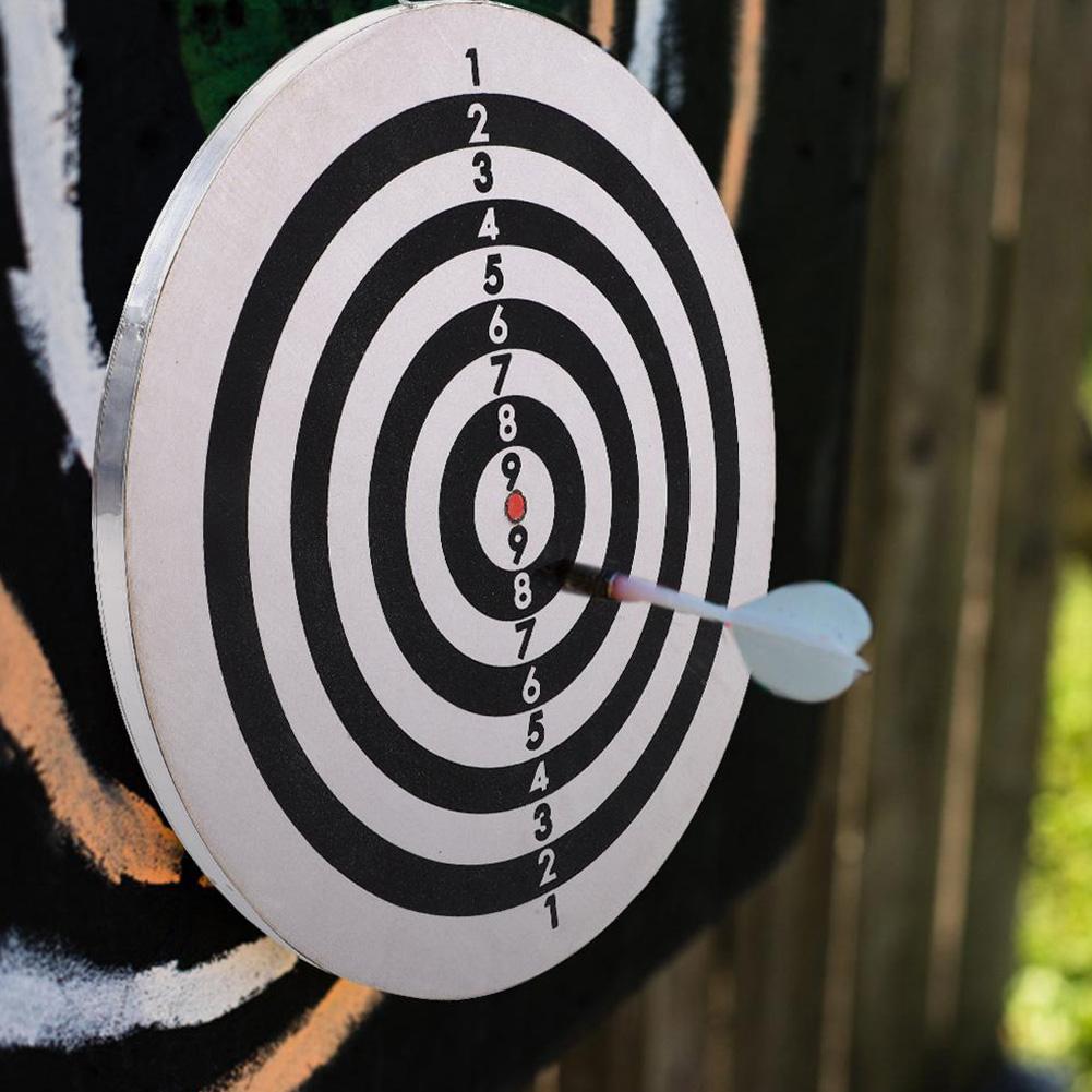 18in Doublefaced Flocking Dart Board Set Students Match Target Metal Pins Accessory
