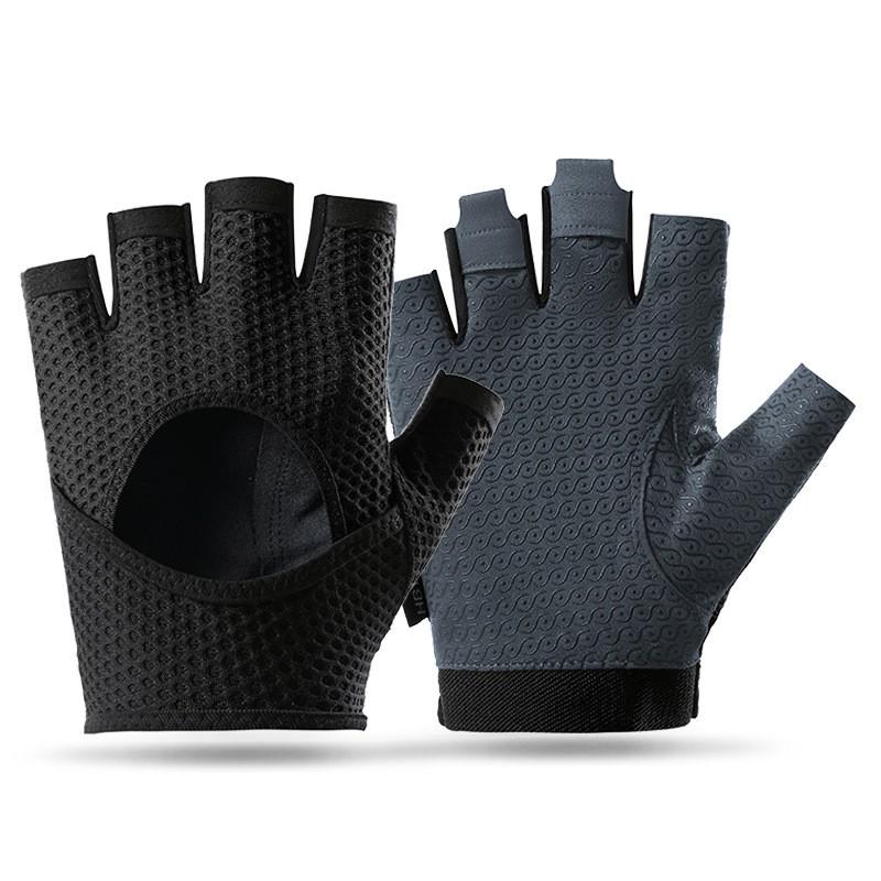 Unisex Half-Finger Gym Gloves Weightlifting Pull-Up Bar Cycling Outdoor Sports Anti-Slip Sweat-Resistant Lightweight
