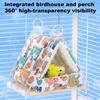 Bird Nest Warm Hangable Perch Toy Parakeet Nest For Parakeet Conure Cockatiel Canary Bunny Guinea Chinchilla Lovebird
