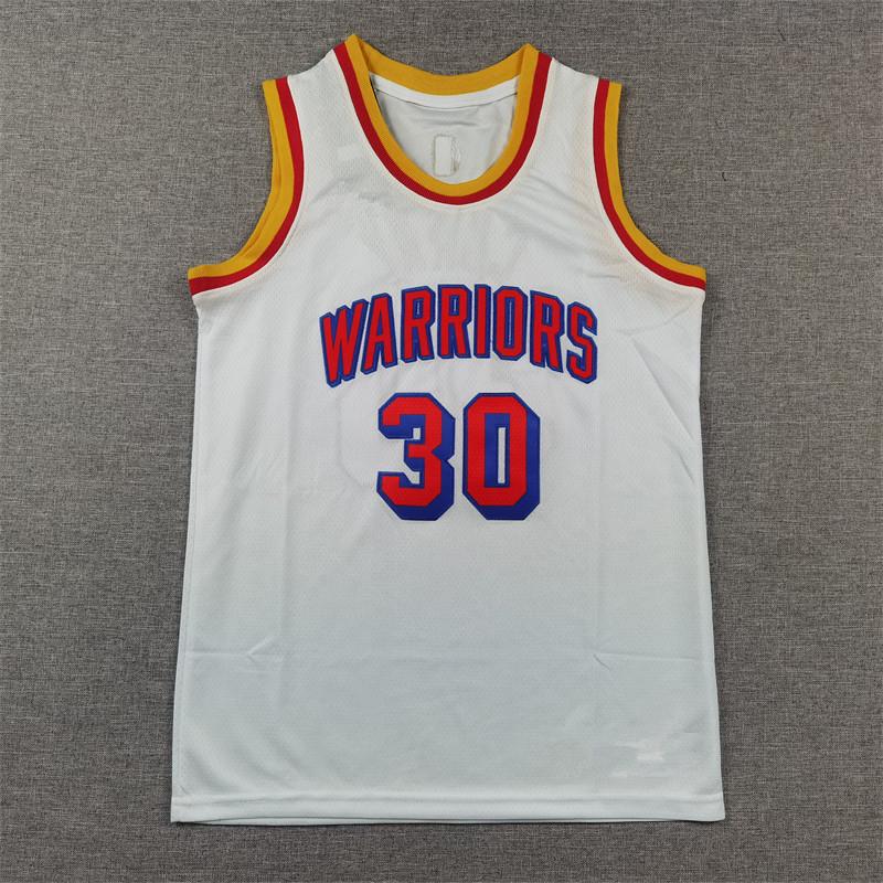 Season 25 Warriors Curry Kids' Basketball Jersey - Classic White