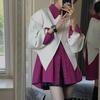 2023 High-End French Design Niche Women's Long-Sleeve Two-Piece Tops for Early Autumn